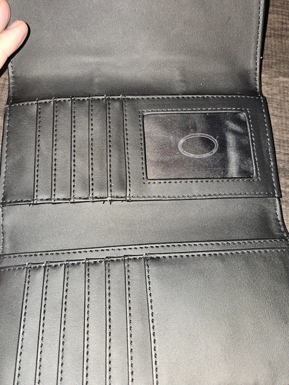 Guess Black Textured Leather Clutch with Gold Padlock